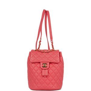 Chanel Mini Urban Spirit Backpack Rose Lambskin Gold Hardware